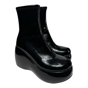 Black Platform Ankle Boots